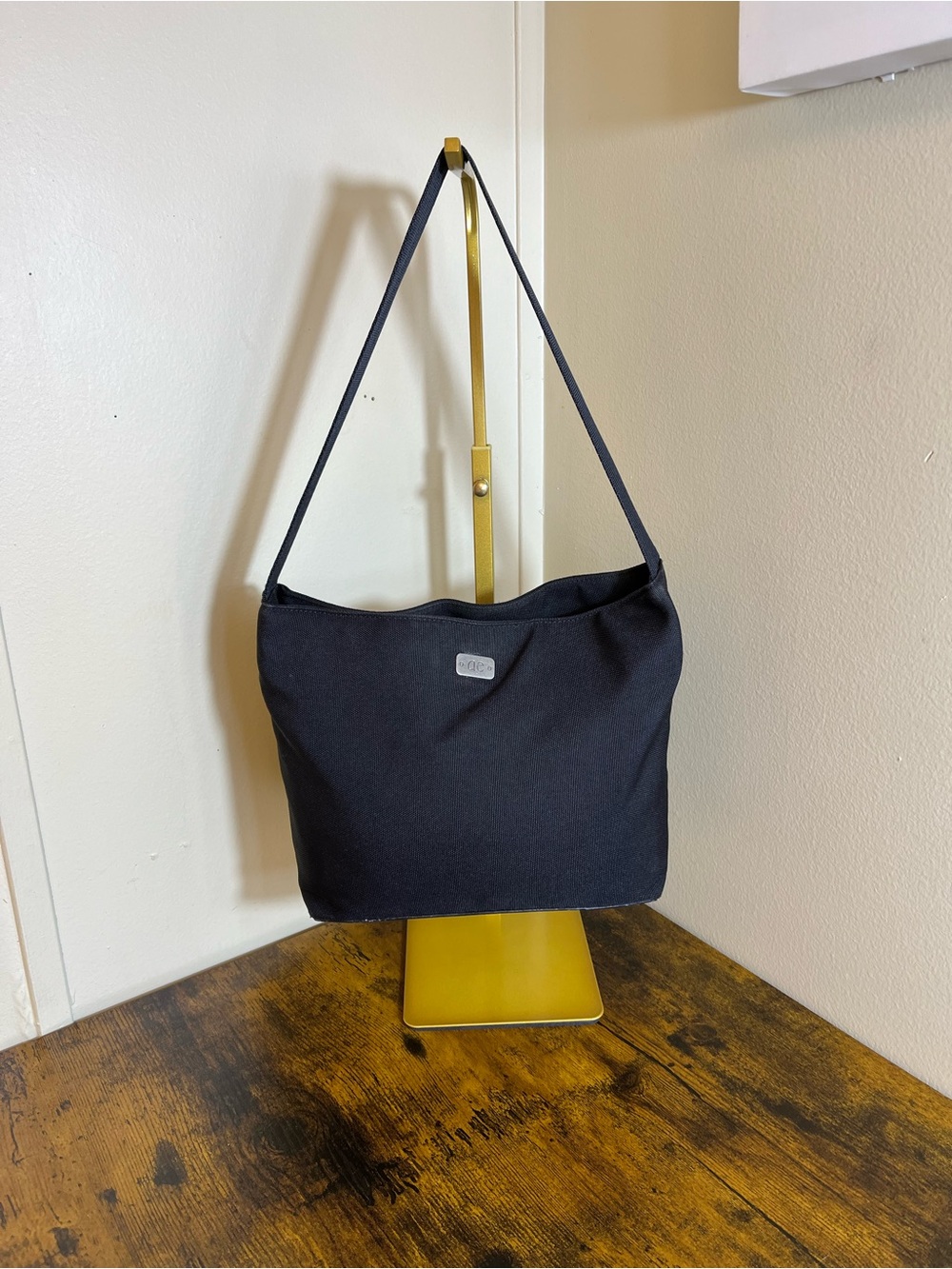 American Eagle Outfitters Black Canvas Messenger Shoulder Bag